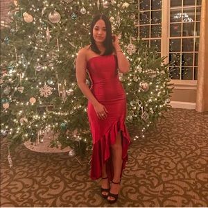 Red satin sexy dress ✨✨✨